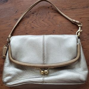 Coach Gold Wristlet or Clutch